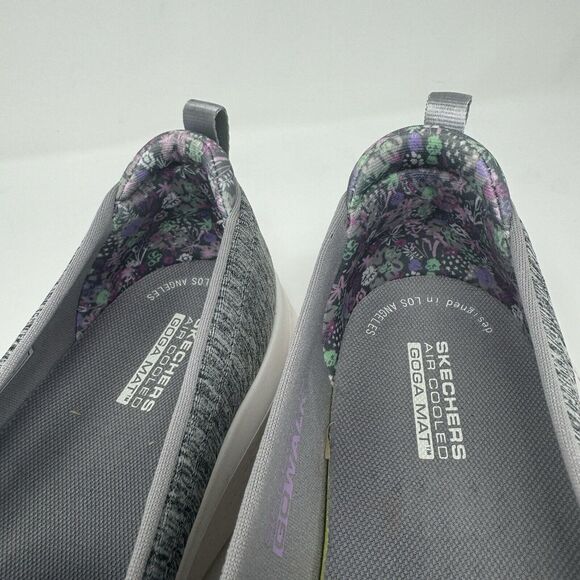 SKECHERS Women's GO WALK FLEX - Clever View Walking Sneakers Size 10 Color Gray - Picture 3 of 7